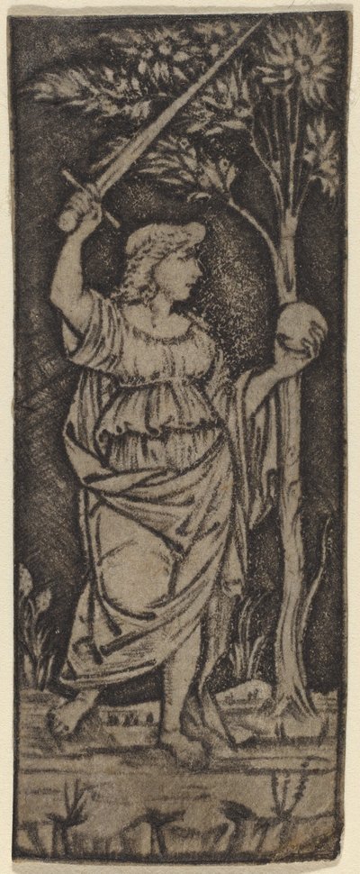Figure allégorique : Femme avec épée et sphère - Francesco Francia or Peregrino da Cesena
