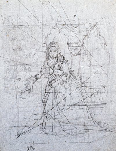 Étude pour Accusation secrète - Francesco Hayez