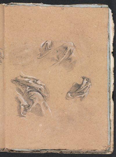 Carnet de croquis de Vérone : Études de draperie page 69, 1760 - Francesco Lorenzi