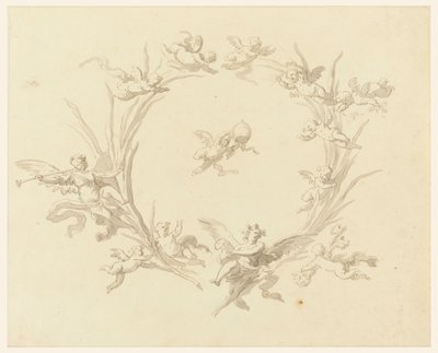 Étude pour la décoration de fresque, Palais du Quirinal, Rome, 1815-1816 - Francesco Manno