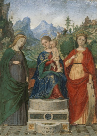 Vierge et Enfant en trône entre les saints Cécile et Catherine d