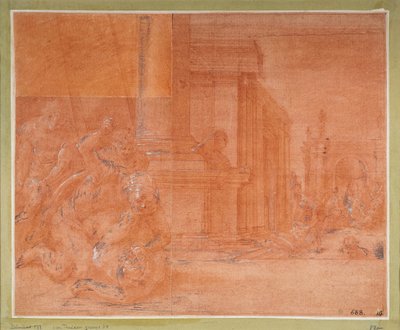 Odysseus bekämpft den Bettler Irus - Francesco Primaticcio