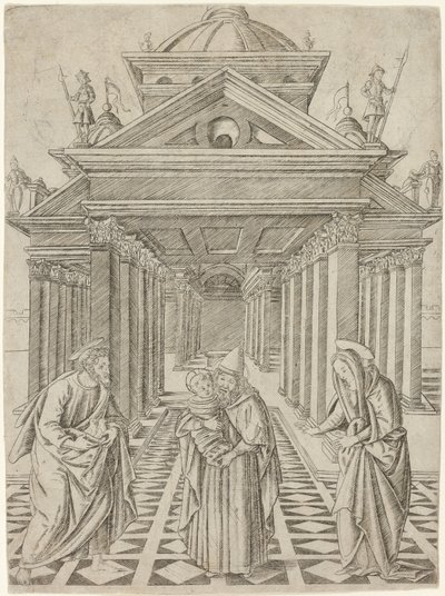 La Présentation au Temple, planche quatre de la Vie de la Vierge et du Christ - Francesco Rosselli