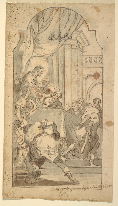 Dessin, La Cène, 1746-86 - Francesco Saverio Mergolo