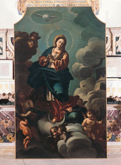 Immaculée Conception, peinture sur toile attribuée à Francesco Solimena (1657-1747), Cathédrale de San Pardo, Larino, Molise, Italie - Francesco Solimena
