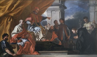 Saint Willibald demande la bénédiction du pape Grégoire III avant d