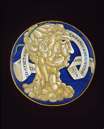 Plat avec une tête composite de pénis, c.1536 - Francesco Urbini
