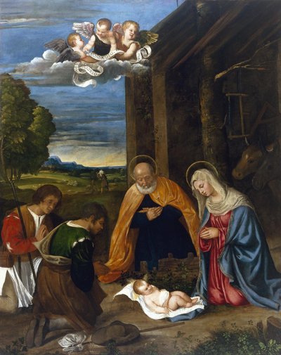La Nativité avec les bergers - Francesco Vecellio