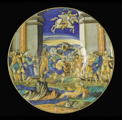 Assiette avec scène de l
