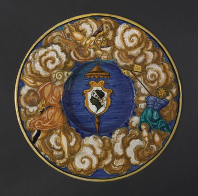 Assiette avec les armoiries de la famille Pucci, 1532 - Francesco Xanto Avelli