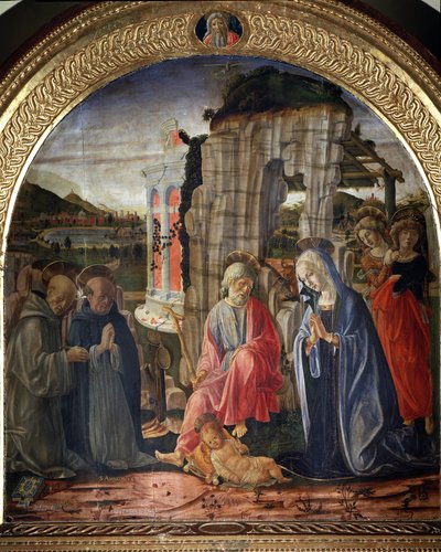 Nativité avec saint Bernard et saint Thomas d