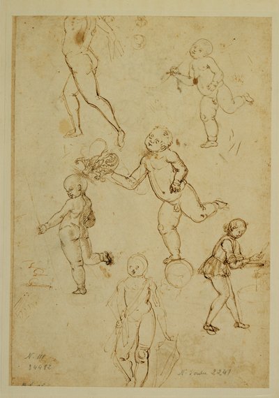 Trois enfants ; un putto ... - Francesco di Simone (attr. to)