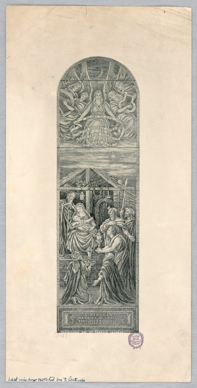 Vitrail commémoratif pour Harriet M. Crall - Francis Augustus Lathrop
