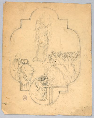 Esquisse pour une fenêtre ou un plafond - Francis Augustus Lathrop