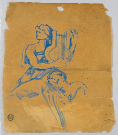 Esquisse de deux anges - Francis Augustus Lathrop
