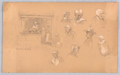 Croquis des Citadins à Mont St. Michel et Vitré - Francis Augustus Lathrop