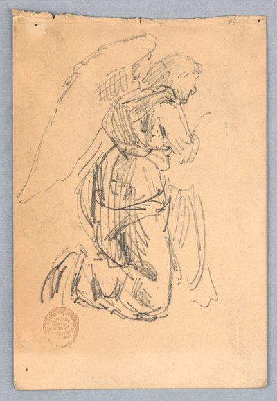 Étude pour un ange en adoration - Francis Augustus Lathrop