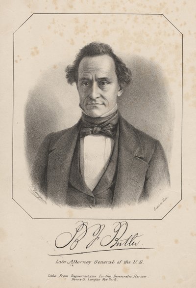 B.J. Butler, lithographie par Henry G. Langley, 1840 - Francis D