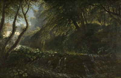 Scène de rivière avec barrage et moulin, vers 1823 - Francis Danby