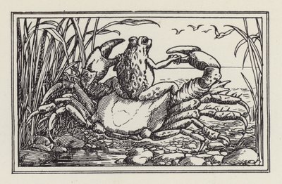 Un autre livre de vers pour les enfants : Crabe et grenouille (litho) - Francis Donkin Bedford