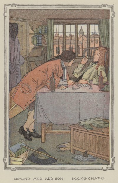 Illustration pour The History of Henry Esmond (lithographie couleur) - Francis Donkin Bedford