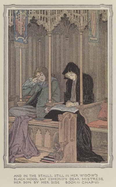 Illustration pour The History of Henry Esmond (lithographie couleur) - Francis Donkin Bedford