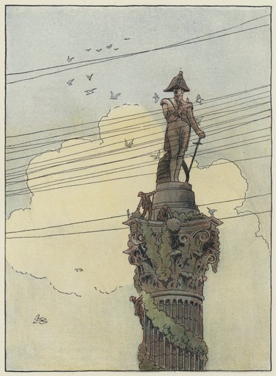 Londres : Decorating Nelson (lithographie couleur) - Francis Donkin Bedford