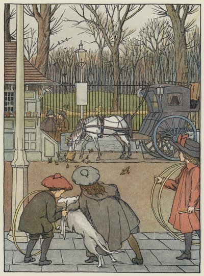 Londres : Moineaux de Londres au dîner (lithographie couleur) - Francis Donkin Bedford