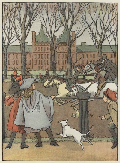 Londres : Rotten Row (lithographie couleur) - Francis Donkin Bedford