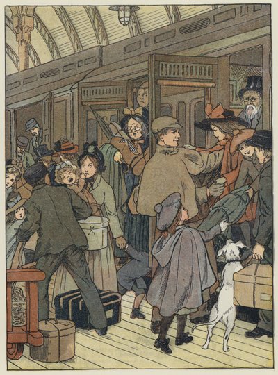 Londres : Le Terminus de Londres (lithographie couleur) - Francis Donkin Bedford