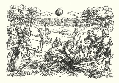 Merrie England : Football (litho) - Francis Donkin Bedford