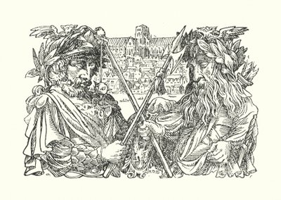 Merrie England : Vieux Londres (lithographie) - Francis Donkin Bedford