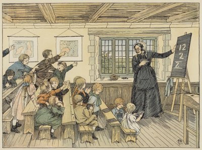 La Dame (lithographie couleur) - Francis Donkin Bedford