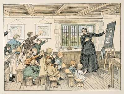 La Dame, tirée de Four and Twenty Toilers, pub. 1900 (lithographie couleur) - Francis Donkin Bedford