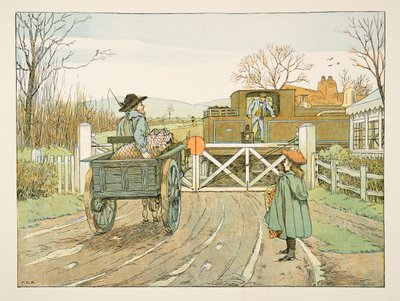 The Engine Driver, tiré de Four and Twenty Toilers, pub. 1900 (lithographie couleur) - Francis Donkin Bedford