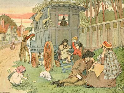 La caravane tzigane, tirée de "The Book of Shops" (Le livre des magasins) - Francis Donkin Bedford