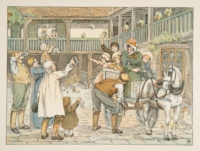The Ostler, tiré de Four and Twenty Toilers, pub. 1900 (lithographie couleur) - Francis Donkin Bedford