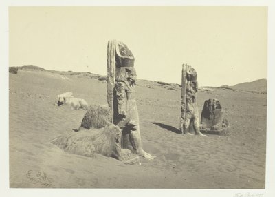 Colosses et Sphinx à Wady Saboua, Nubie, 1857 - Francis Frith