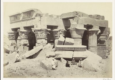 Vue rapprochée du temple de Kom Ombo - Francis Frith