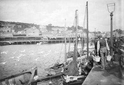 Port de Newlyn et quai des poissons, Cornouailles - Francis Frith