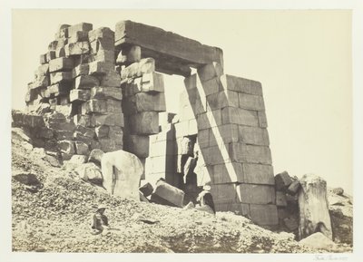 Le pylône de granit, Thèbes, 1857 - Francis Frith