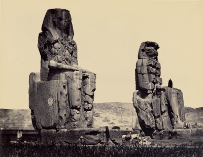 Les statues de la plaine, Thèbes - Francis Frith