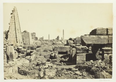 Vue à Karnac, depuis le pylône de granit, 1857 - Francis Frith