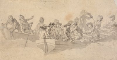 Figures dans des bateaux - Francis Hayman