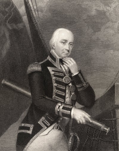 Amiral Lord Cuthbert Collingwood, gravé par W. Finden, de 