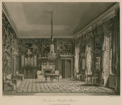 Salle de Petit-Déjeuner de la Reine, Buckingham House - Francis Phillip Stephanoff