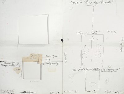 Maquette du bulletin Dada "391", numéro 14, contenant une copie de la signature d