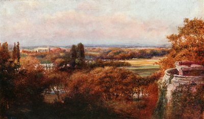 La Tamise et Eton depuis la terrasse, Château de Windsor - Francis S. Walker
