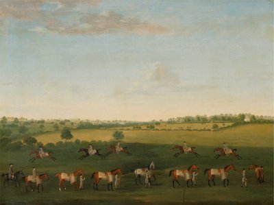 La file de chevaux de course de Sir Charles Warre Malet à l
