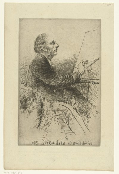 Autoportrait de Francis Seymour-Haden - Francis Seymour Haden (Sir) (signed by artist)